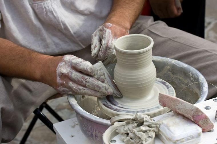Making pottery